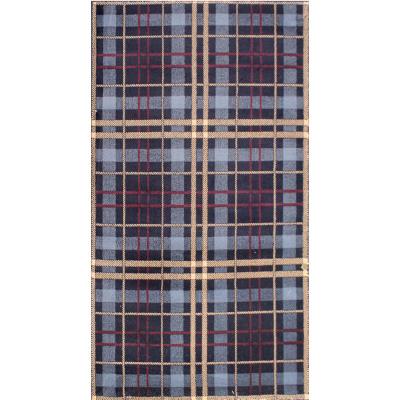 Blue Tartan Rug 60 x 110